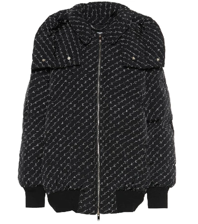 Shop Stella Mccartney Logo Padded Jacket In Black