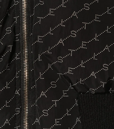 Shop Stella Mccartney Logo Padded Jacket In Black