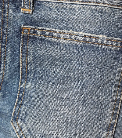 Shop Saint Laurent High-rise Bootcut Jeans In Blue