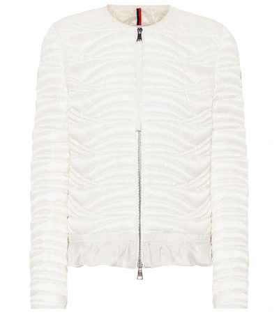 Shop Moncler Ambre Quilted Down Jacket In White