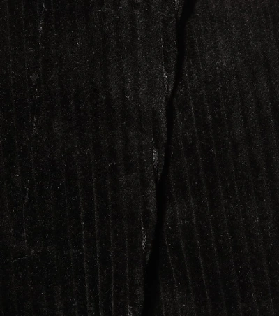 Shop Alexa Chung Cotton-blend Corduroy Midi Skirt In Black