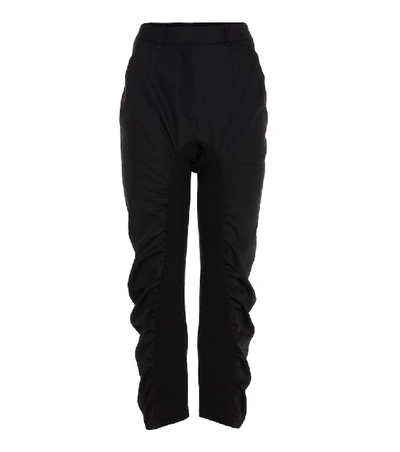 Shop Stella Mccartney Wool Cropped Trousers In Black