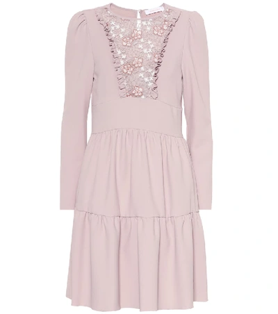 Shop See By Chloé Floral Lace Bib Dress In Pink