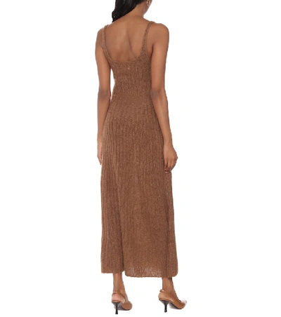 Shop Khaite Beryl Cashmere Maxi Dress In Brown