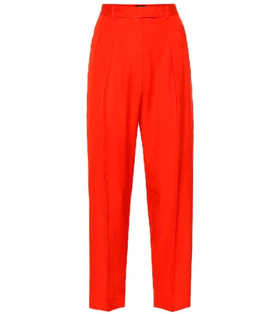 Shop Apc Cheryl High-rise Pants In Red