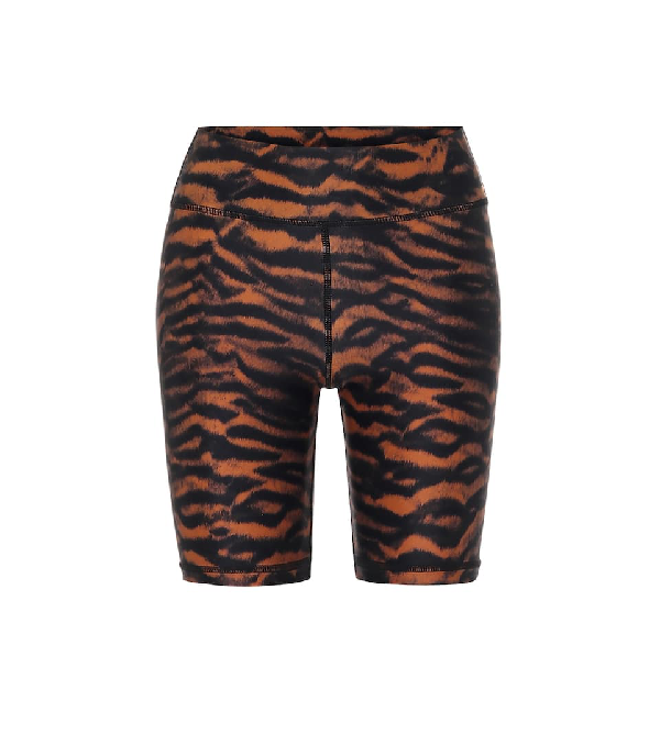 tiger print biker shorts