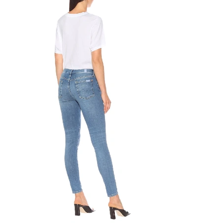 Shop 7 For All Mankind The Skinny Mid-rise Jeans In Blue