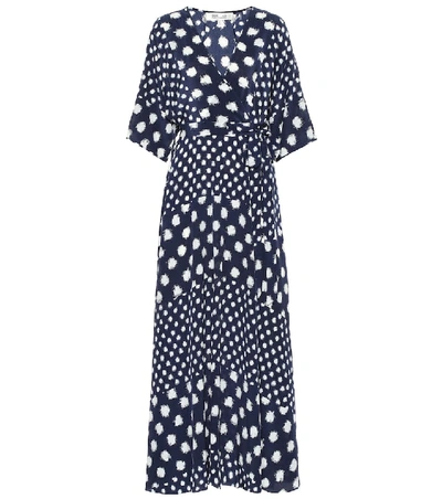 Shop Diane Von Furstenberg Eloise Silk Crêpe De Chine Maxi Dress In Blue