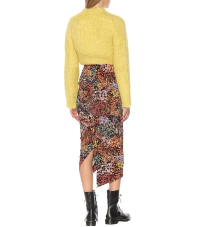 Shop Preen By Thornton Bregazzi Monna Floral Stretch Crêpe Skirt In Multicoloured