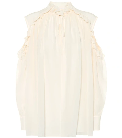 Shop Chloé Silk Blouse In White