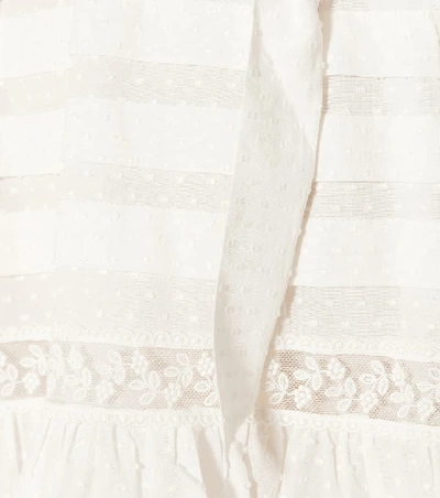 Shop Zimmermann Honour Embroidered Cotton Minidress In White