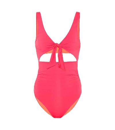 Shop Stella Mccartney Cut-out Swimsuit In Pink