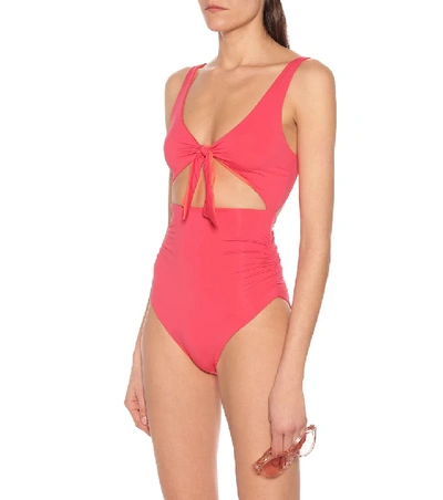 Shop Stella Mccartney Cut-out Swimsuit In Pink