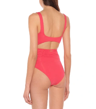 Shop Stella Mccartney Cut-out Swimsuit In Pink