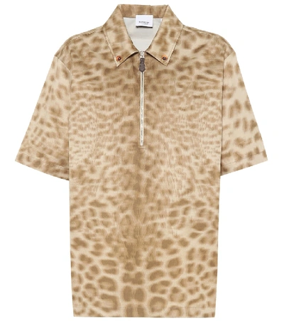 Shop Burberry Printed Cotton Shirt In Beige