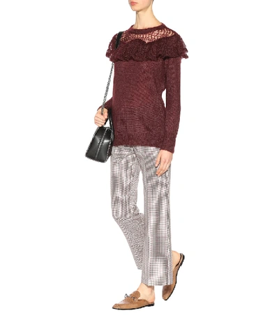 Shop Stella Mccartney Knitted Mohair-blend Top In Red