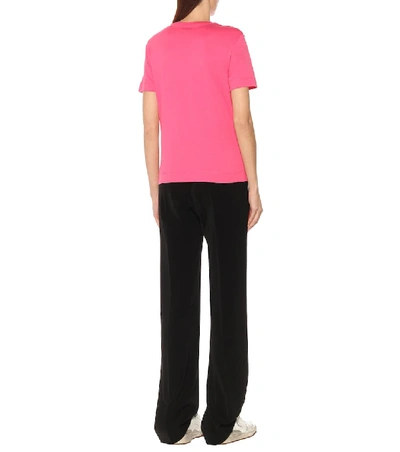Shop Emilio Pucci Logo Cotton-jersey T-shirt In Pink