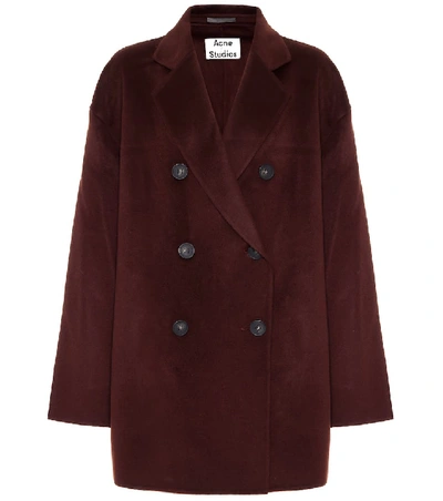 Shop Acne Studios Wool Coat In Red