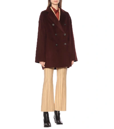 Shop Acne Studios Wool Coat In Red