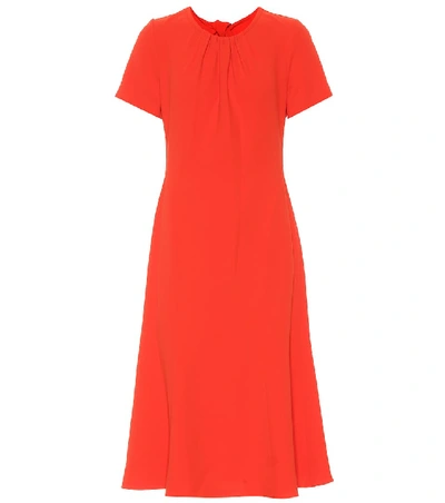 Shop Diane Von Furstenberg Rose Crêpe Dress In Red
