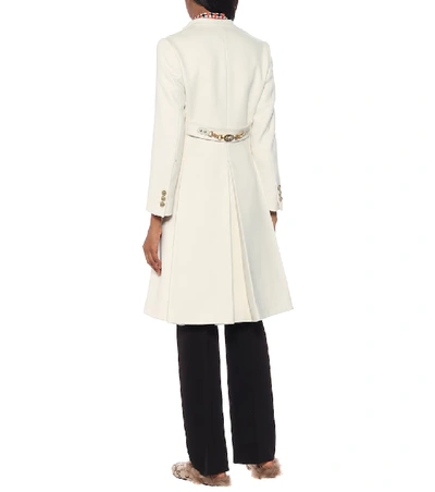 Shop Gucci Wool Coat In White