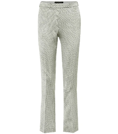 Shop Etro Cropped Mid-rise Straight Pants In White