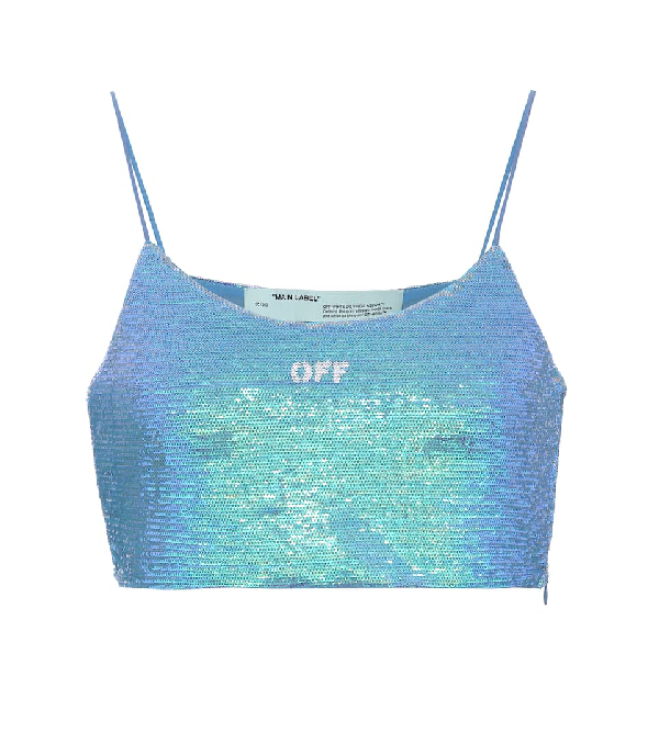 off white sequin top