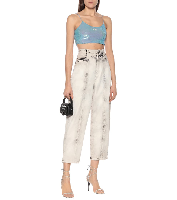 off white sequin top