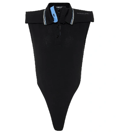 Shop Y/project Cotton Bodysuit In Black