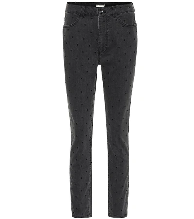 Shop Ulla Johnson Prince Polka-dot Skinny Jeans In Black