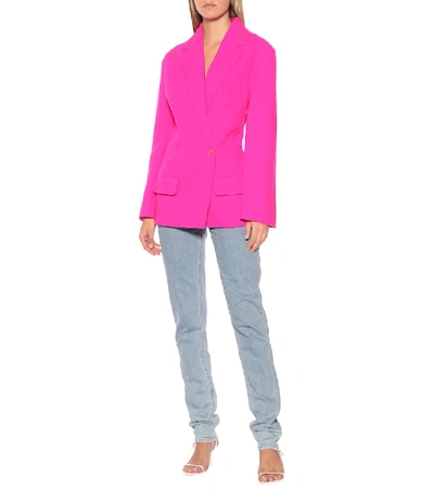 Shop Jacquemus La Veste Sabe Wool Jacket In Pink