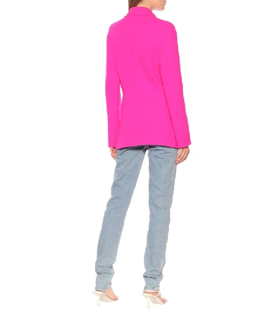 Shop Jacquemus La Veste Sabe Wool Jacket In Pink