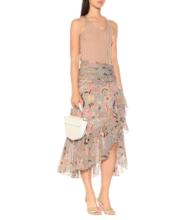 Shop Ulla Johnson Ailie Cotton And Silk-blend Skirt In Multicoloured