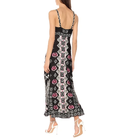 Shop Temperley London Flux Satin Jacquard Maxi Dress In Black