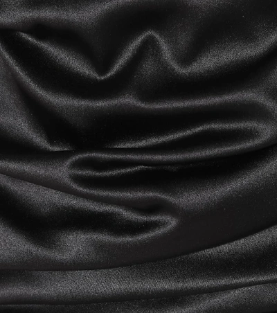 Shop Dolce & Gabbana Stretch Silk Minidress In Black