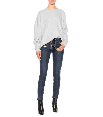 Shop Ben Taverniti Unravel Project Ribbed Wool And Cashmere Sweater In Grey