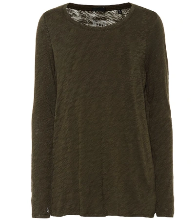 Shop Atm Anthony Thomas Melillo Cotton Top In Green