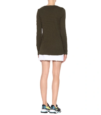 Shop Atm Anthony Thomas Melillo Cotton Top In Green