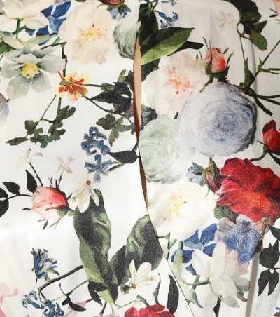 Shop Erdem Florence Floral-printed Silk Dress In Multicoloured