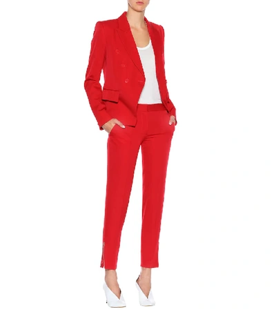 Shop Stella Mccartney Wool Blazer In Red