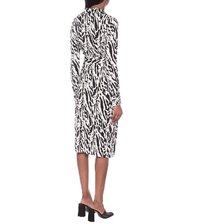 Shop Diane Von Furstenberg Naomi Printed Silk Midi Wrap Dress In Multicoloured