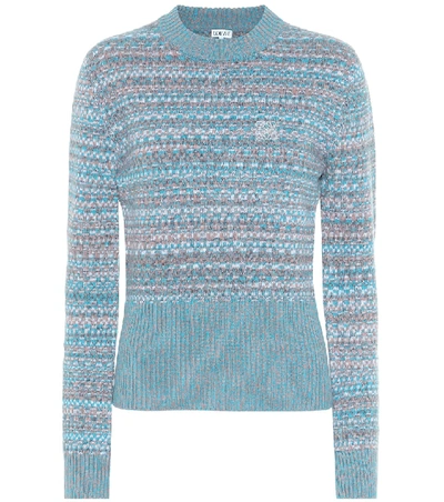 Shop Loewe Wool Sweater In Blue