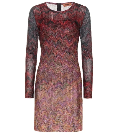 Shop Missoni Striped Knit Minidress In Multicoloured