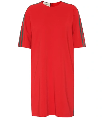 Shop Gucci Stretch-jersey Dress In Red