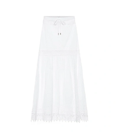 Shop Melissa Odabash Alessia Cotton Maxi Skirt In White