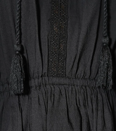 Shop Ulla Johnson Helene Cotton-poplin Minidress In Black