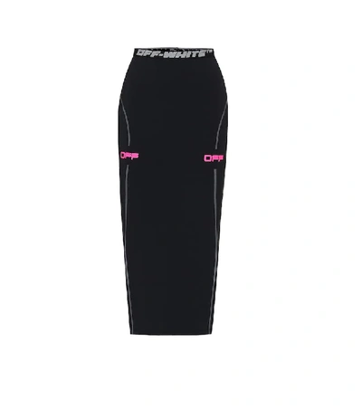 Shop Off-white Logo Performance Skirt In Black