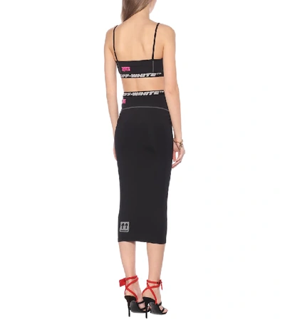 Shop Off-white Logo Performance Skirt In Black