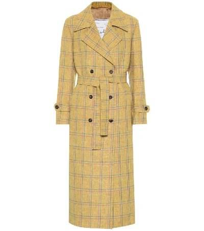 Shop Giuliva Heritage Collection The Christie Wool Trench Coat In Yellow