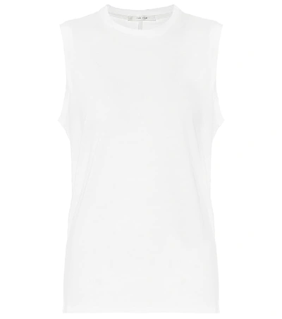 Shop The Row Mani Cotton-jersey Tank Top In White